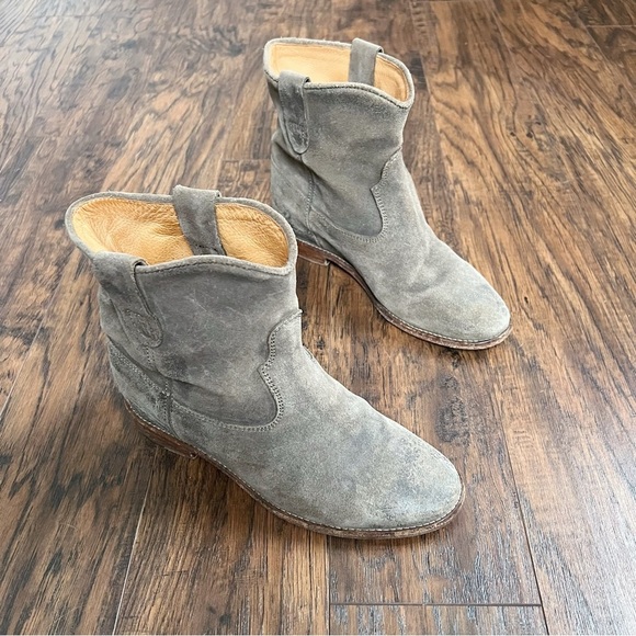 ISABEL MARANT • Crisi Boot suede ankle bootie western distressed slouchy boho - Picture 13 of 14